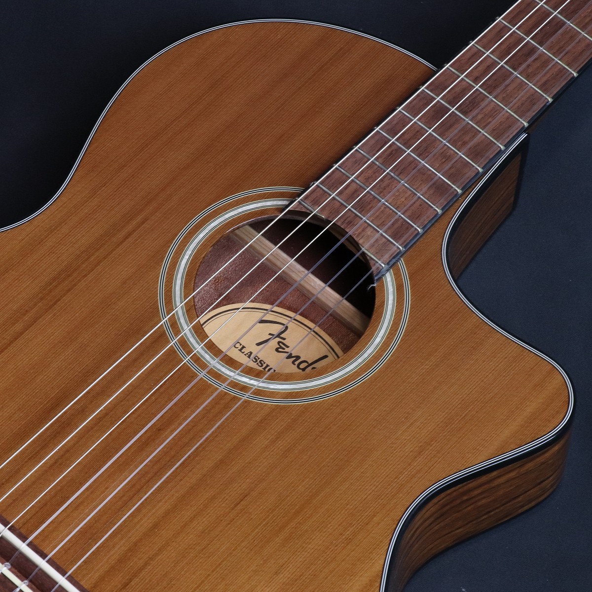 Fender / CN-140SCE Nylon Thinline Walnut Fingerboard Natural