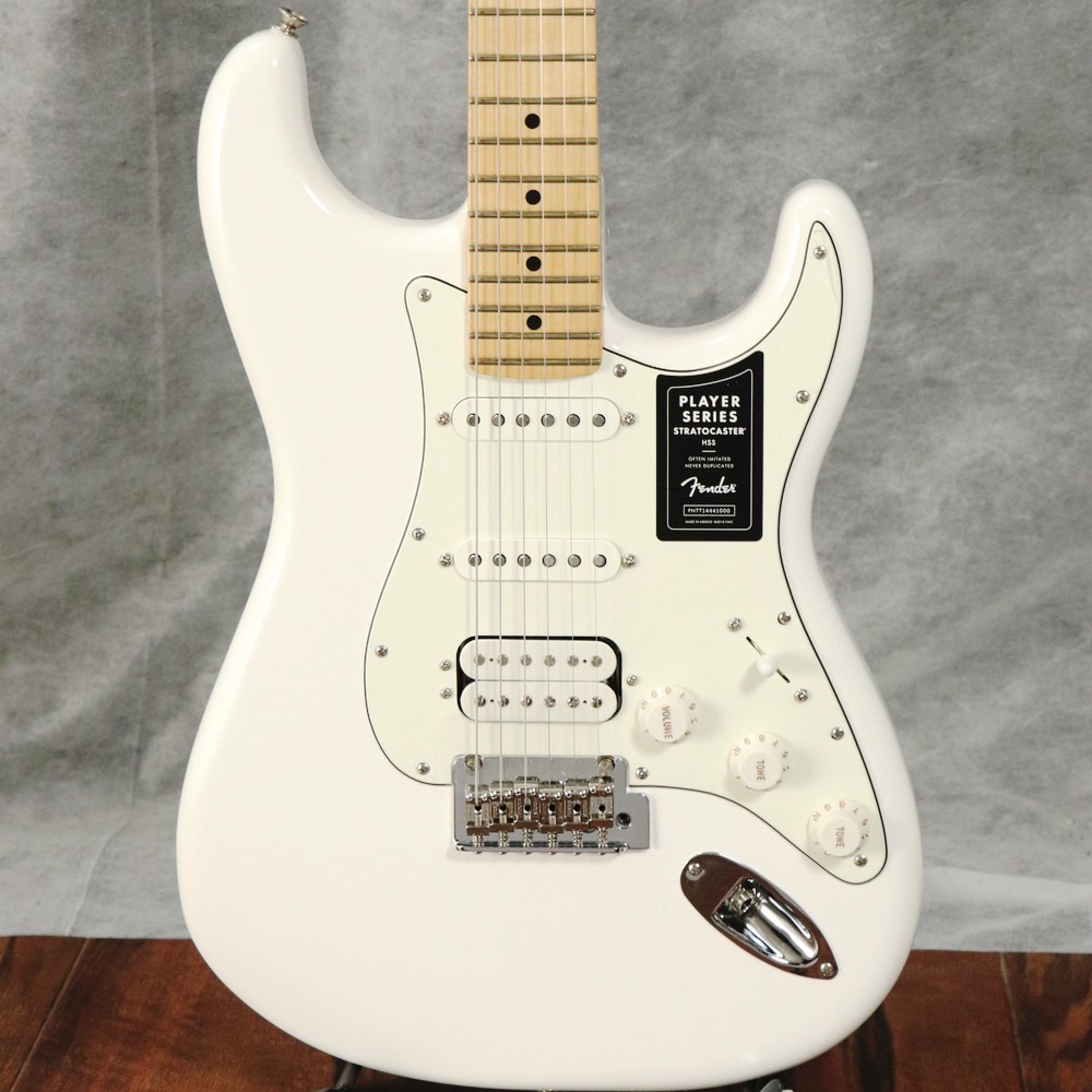Stratocaster　Fender　MX23044866】【梅田店】　Player　Maple　【S/N　Series　HSS　White　Polar　イシバシ楽器
