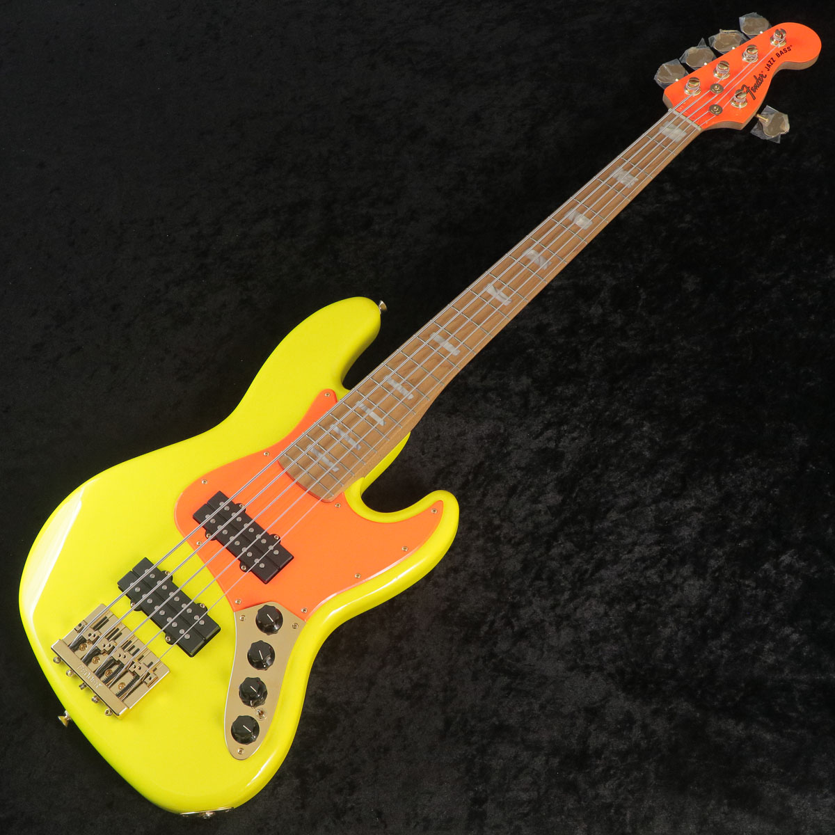 Fender / MonoNeon Jazz Bass V Maple Fingerboard Neon Yellow