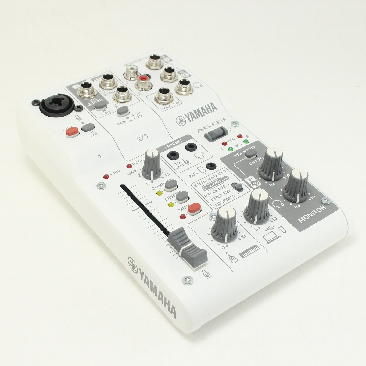 ヤマハ ライブストリーミングミキサー AG03MK2 ホワイト 3チャンネル Amazon | ヤマハ YAMAHA ミキサー ライブストリーミングパック 3