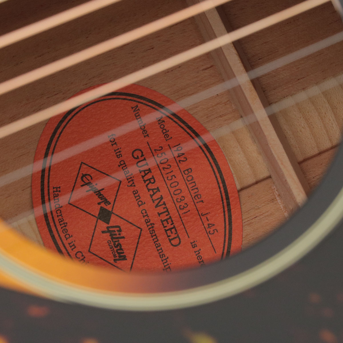 エピフォンInspiredByGibsonCustom1942BannerJ45 Epiphone 1942 Banner J-45 Vintage Sunburst Inspired by