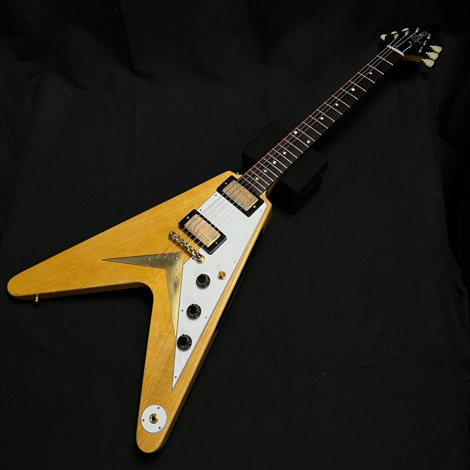 ☆MG8☆新品弦交換済 glassrootsフライングV ホワイト☆ Gibson Custom Shop / 1958 Korina Flying V Reissue VOS