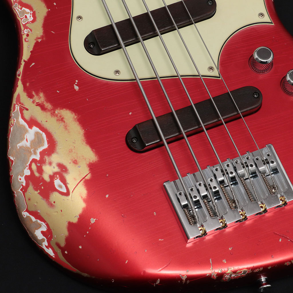 Xotic / XJ-1T 5st Candy Apple Red over Fiesta Red Heavy Aged