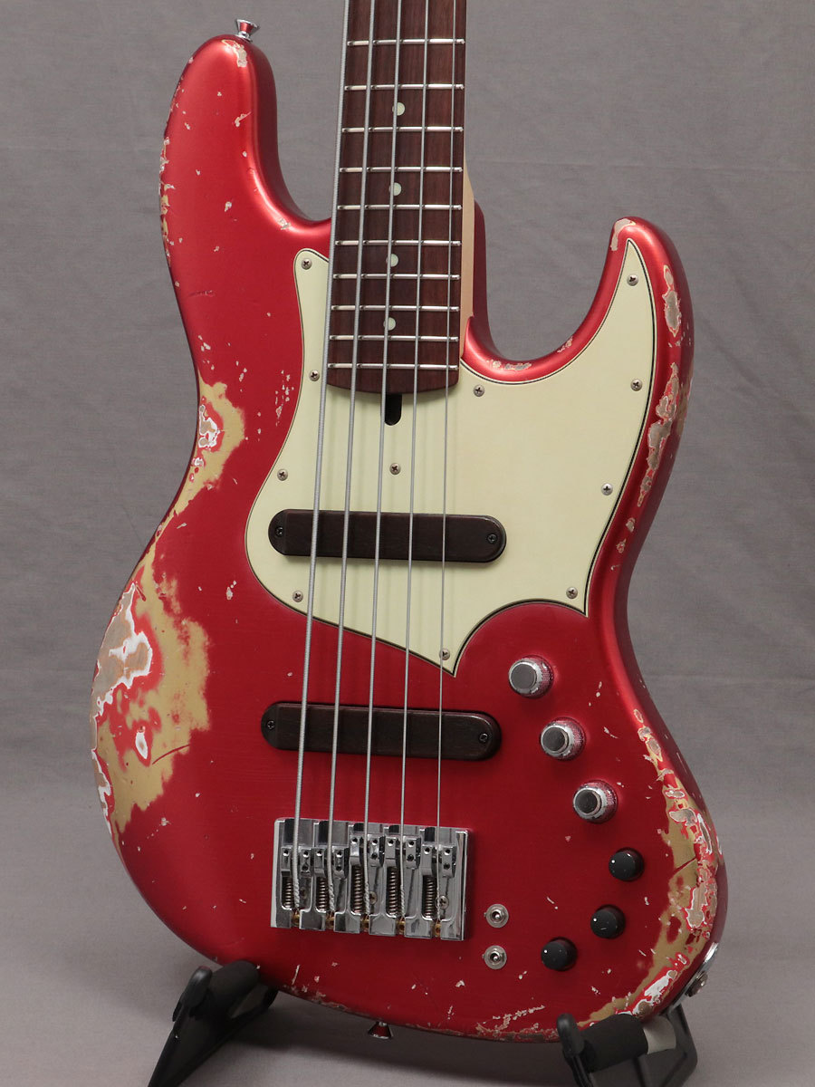 Xotic / XJ-1T 5st Candy Apple Red over Fiesta Red Heavy Aged