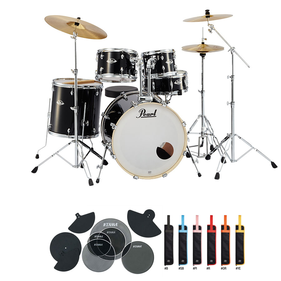 Pearl / EXX725S/C 31 Export EXX Jet Black ドラムセット サイレントパック 22BD スタンダードサイズ