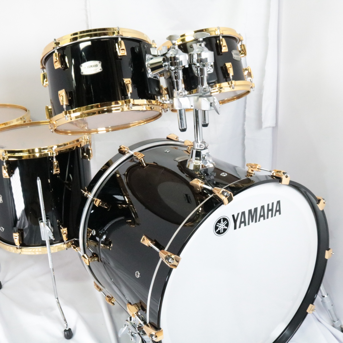 YAMAHA / PHX 22-10-12-14-16 5点キット #ソリッドブラック w/Gold Parts《プロテクションRケース付きタイムセール!》 購入公式サイト ヤマハ アルミダイキャストフープ 12インチセット YAMAHA 打楽器