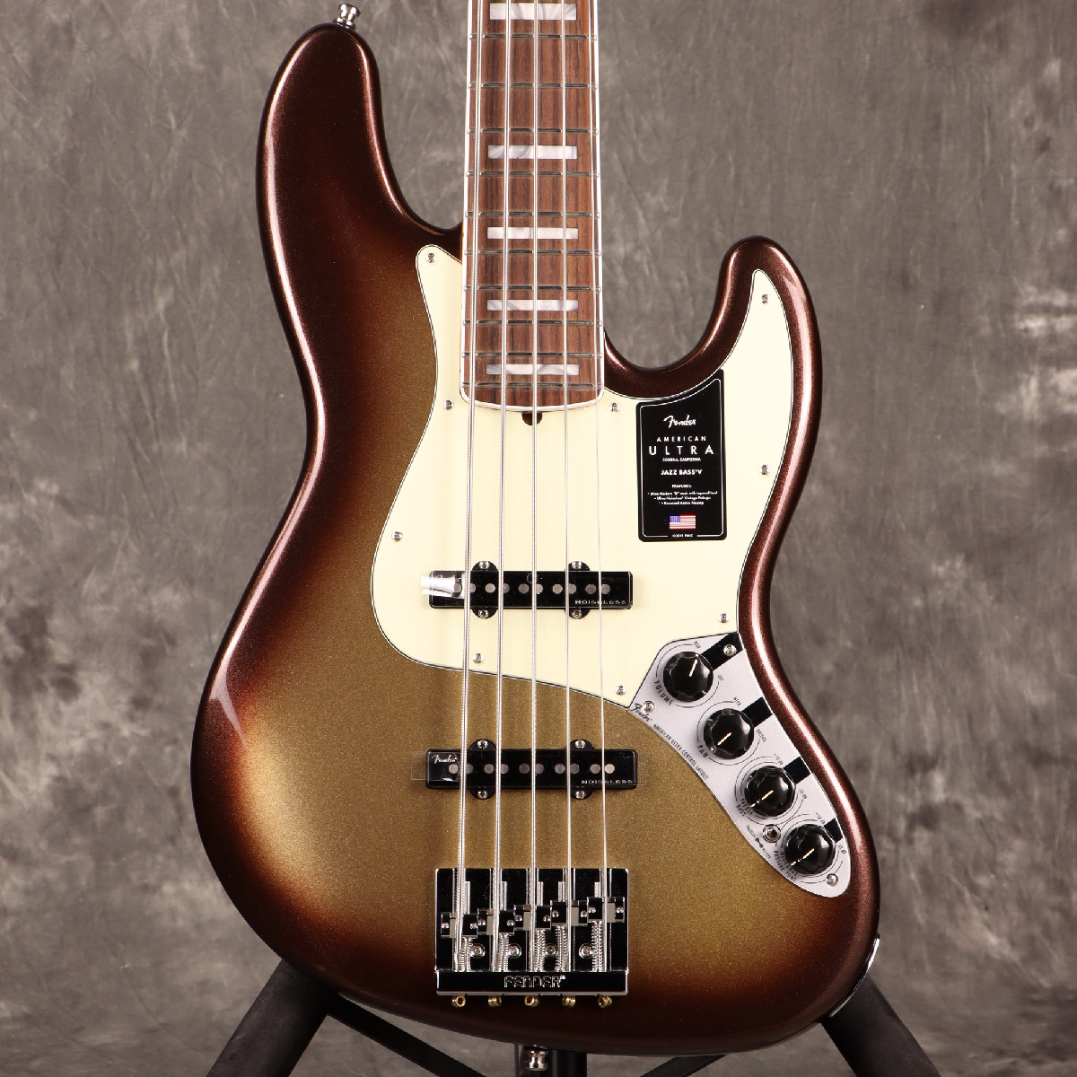 Fender American Ultra Jazz Bass V 2023年製 Fender American Ultra Jazz Bass V - Arctic Pearl with Maple