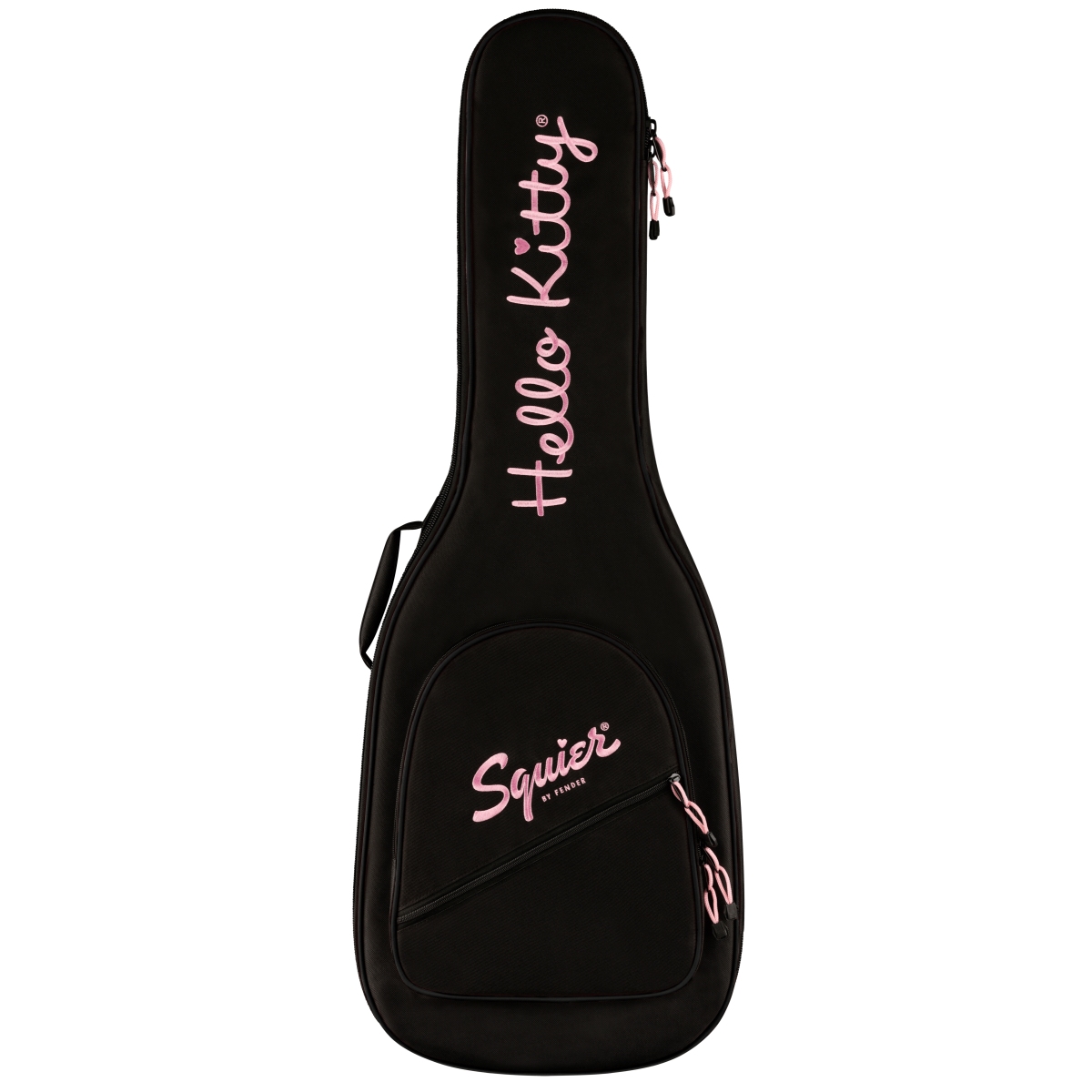 【最終値下げ】ハローキティ　エレキギター Squier ヘッドホンアンプ付 最終値下げ】ハローキティ エレキギター Squier ヘッドホン