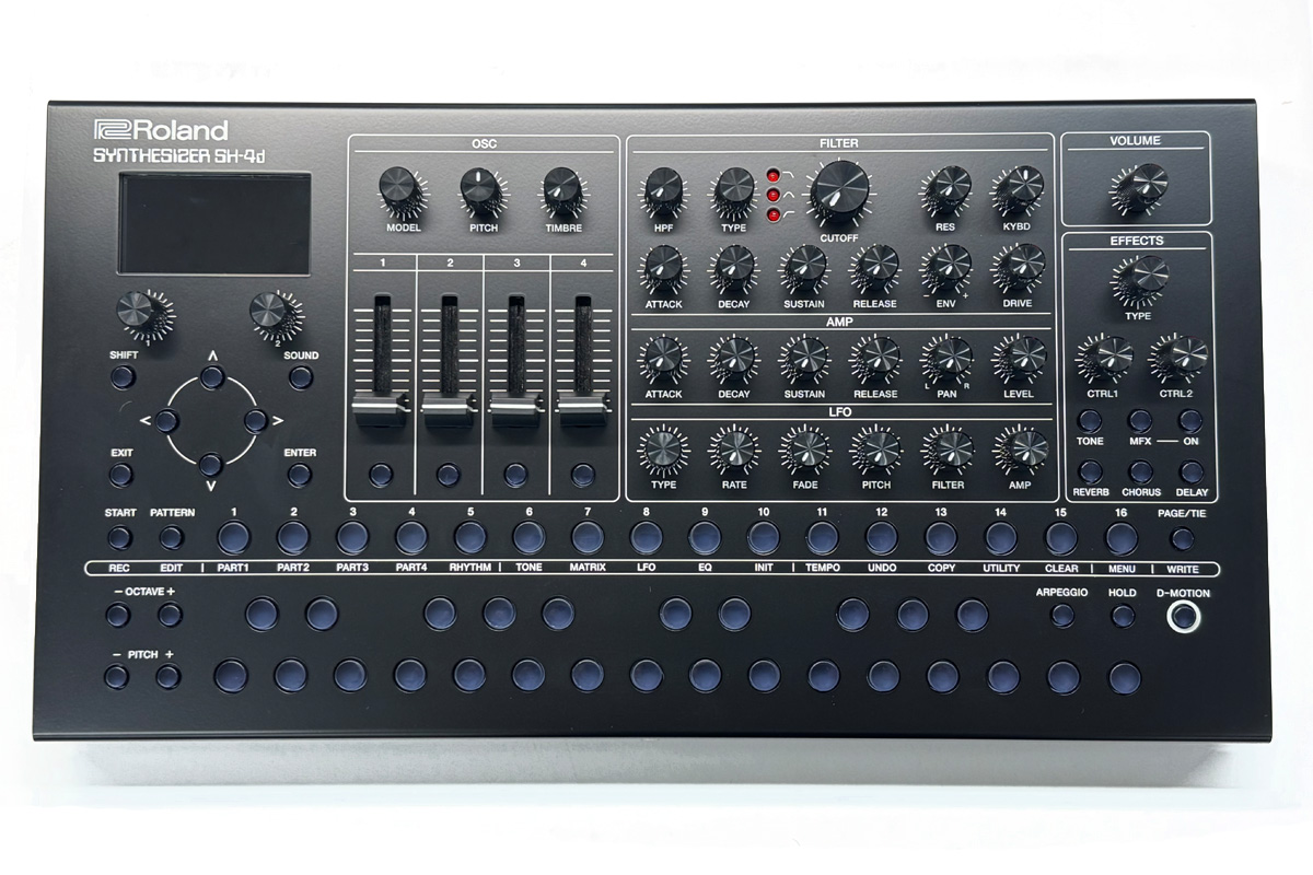 【美品】Roland SH-4d アナログシンセサイザー Roland SH-4d | 11種類のオシレーター・モデル搭載、一台で曲