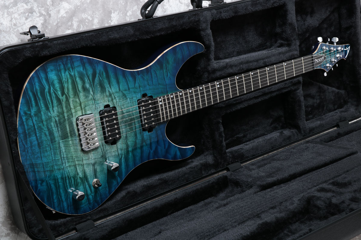 Acacia Guitars / Romulus 6 Modern 24f Baja Blue Burst