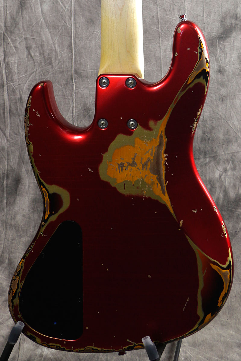 ベース xotic xj-1t 5st Candy Apple Red Xotic XJ-1T Jazz-Style 5-String Bass Guitar Candy Apple Red