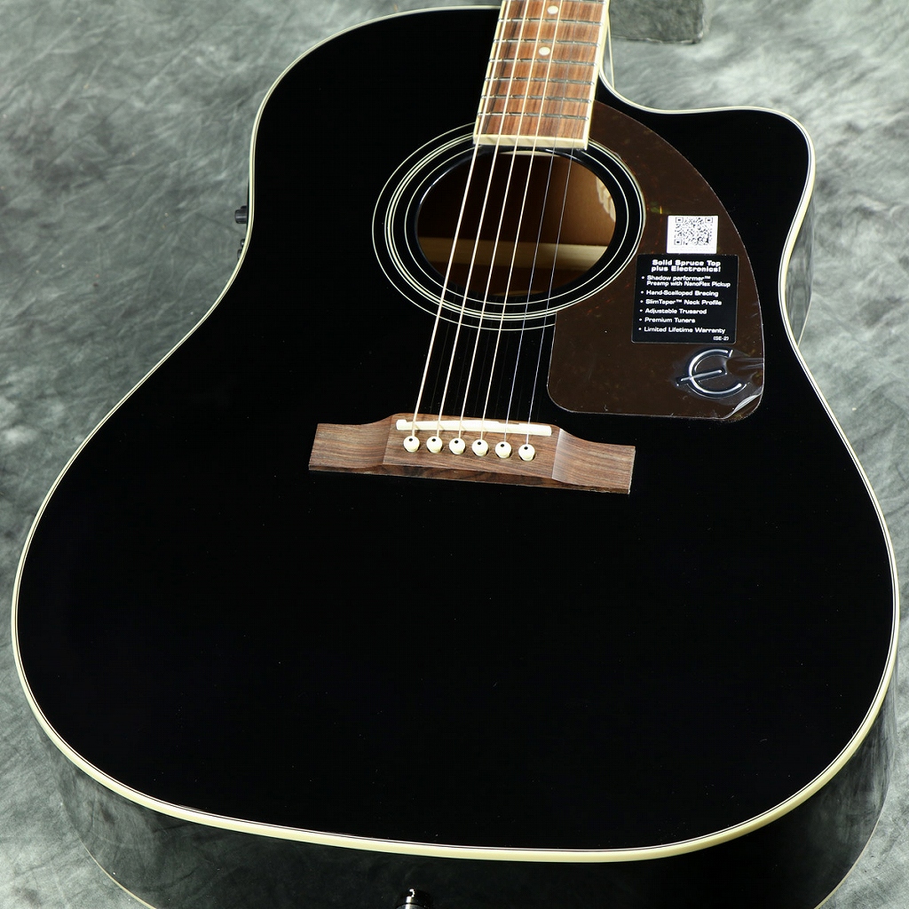 Epiphone / AJ-220SCE EB (Ebony) エピフォン エレアコ 【チョイ