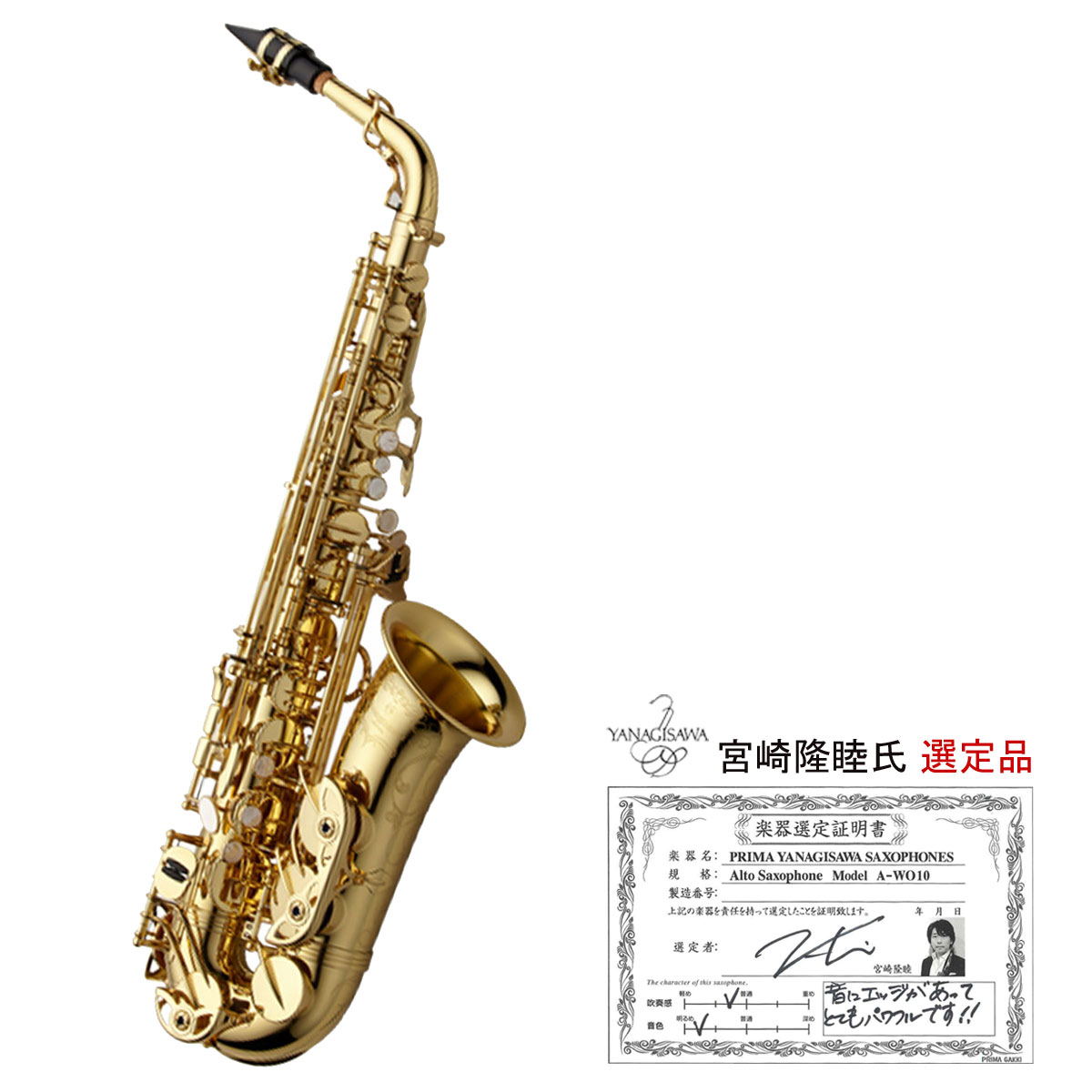 【在庫アリ】 Yanagisawa / A-WO10 宮崎隆睦氏選定品 ヤナギサワ アルトサックス ヘビーウエイト 《出荷前調整致します》