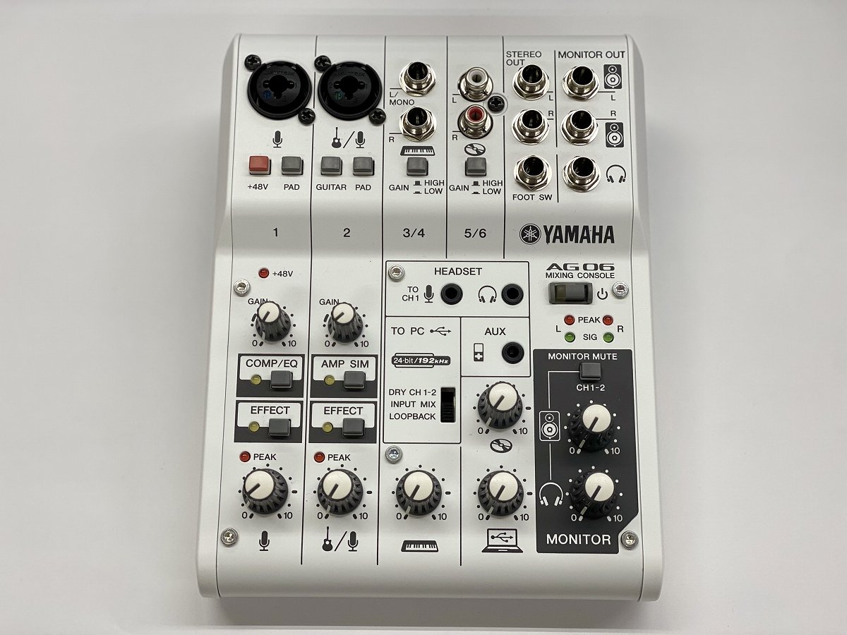 ☆極美品☆YAMAHA AG06 ウェブキャスティングミキサー WHITE-