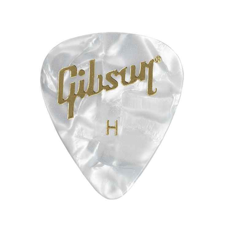 Gibson White Pearl Pick 【Heavy】 ティアドロップ ピック ギブソン APRW12-74H イシバシ楽器