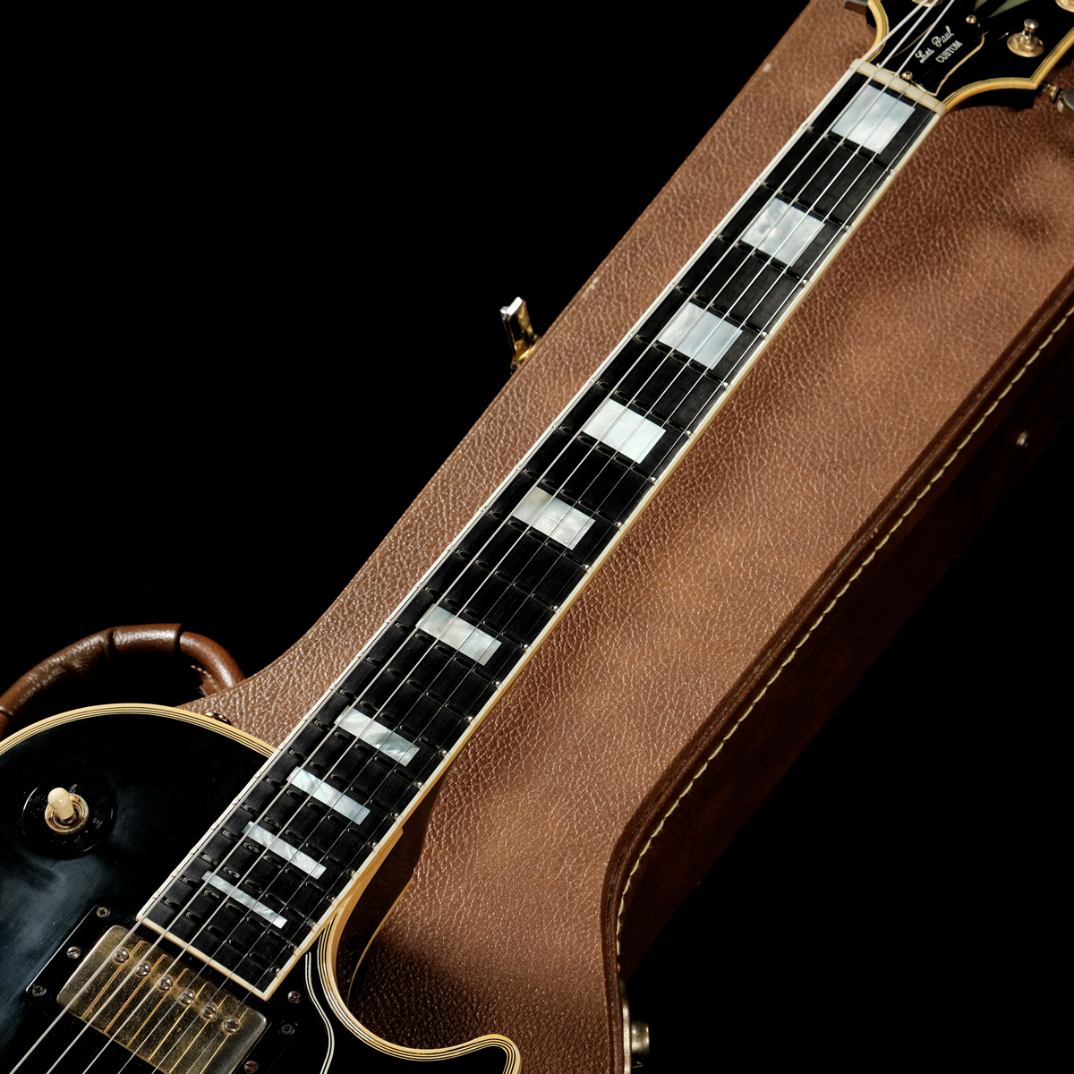 中古】GIBSON USA / Les Paul Custom Ebony（ネック折れ修正あり