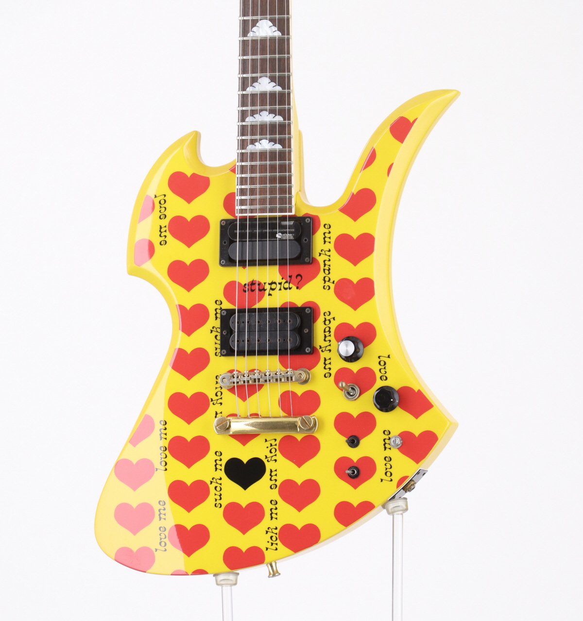 美品BURNY hideモデル イエロー ハート＋SUGIZO使用ピック3枚