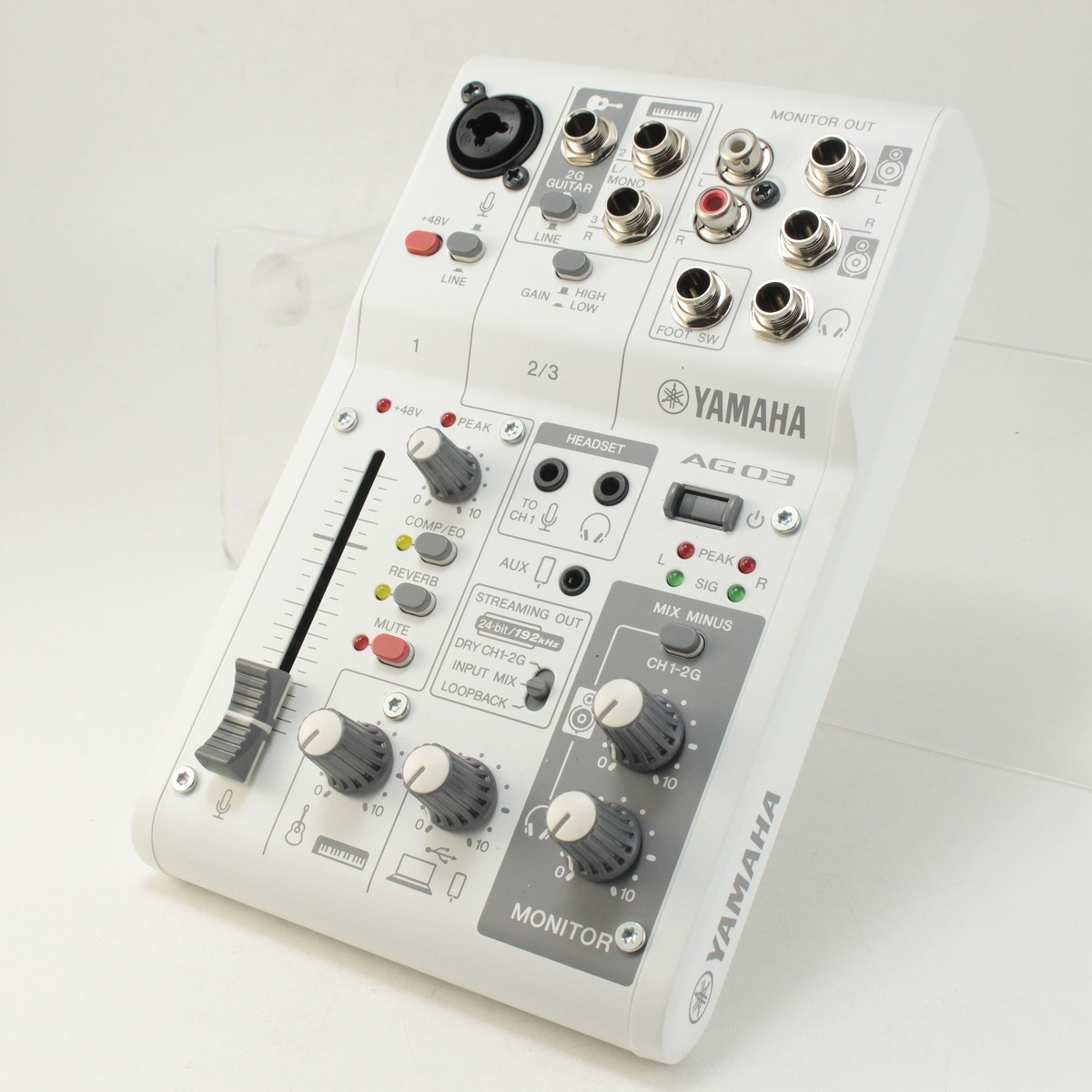 Yamaha AG03MK2 Table de mixage 3 canaux en direct avec interface audio USB  pour Windows, Mac, iOS et Android, blanc : Amazon.fr: High-Tech