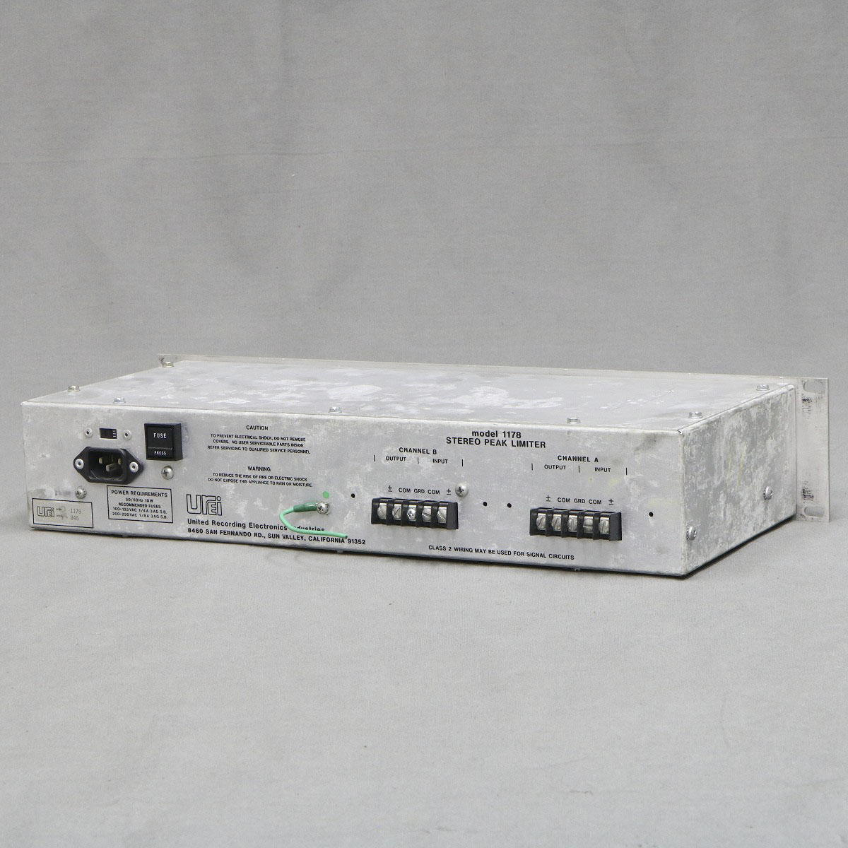【貴重】UREI 1178 デュアルピークリミッター Urei 1178 Dual Peak Limiter #5924 (Vintage) - Vintage King