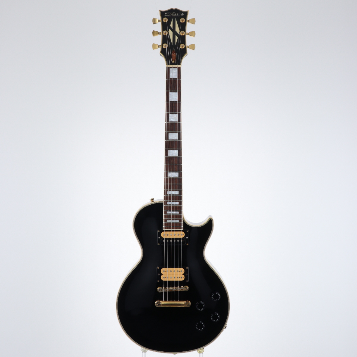 Edwards E-LP-CTM Black w/Hardshell Case, LP Custom Style