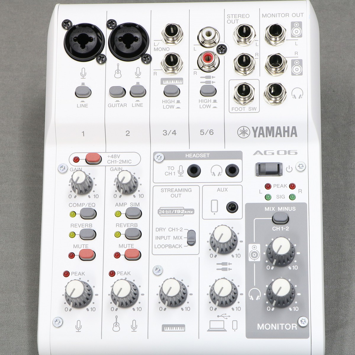 【セール 登場から人気沸騰】 中古】 YAMAHA Mixer Streaming Live White AG06MK2 / DJ機材