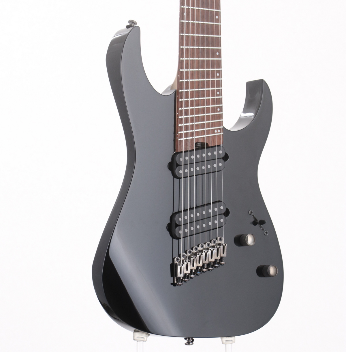 Ibanez RGMS8-BK ケース、ストラップ付き 8弦ギター Ibanez RG Multi Scale 8-String Electric Guitar - Black