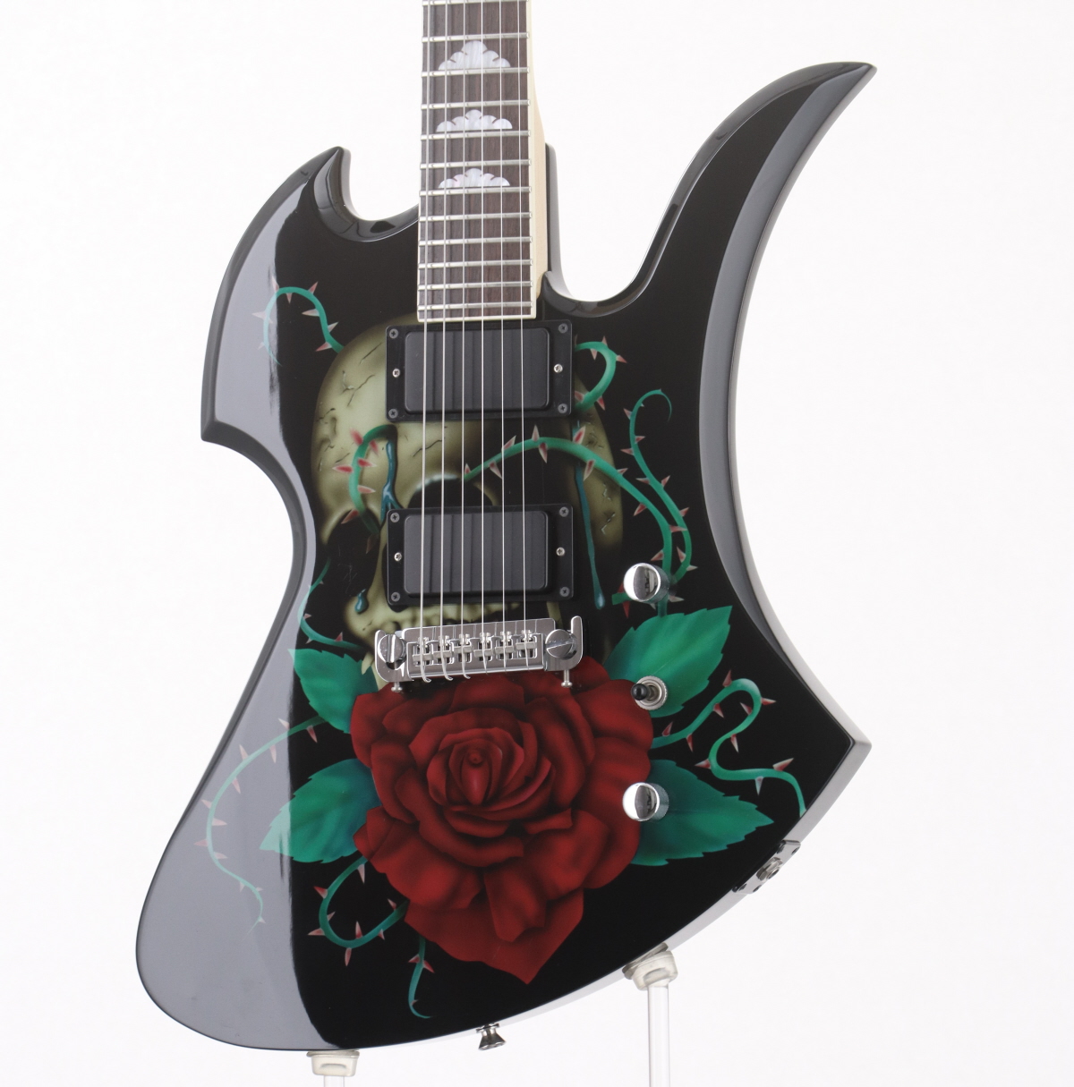 FERNANDES hideモデル ミニ ギター 薔薇髑髏 SKULL ROSE FERNANDES hideモデル ミニ ギター 薔薇髑髏 SKULL ROSE（hideが