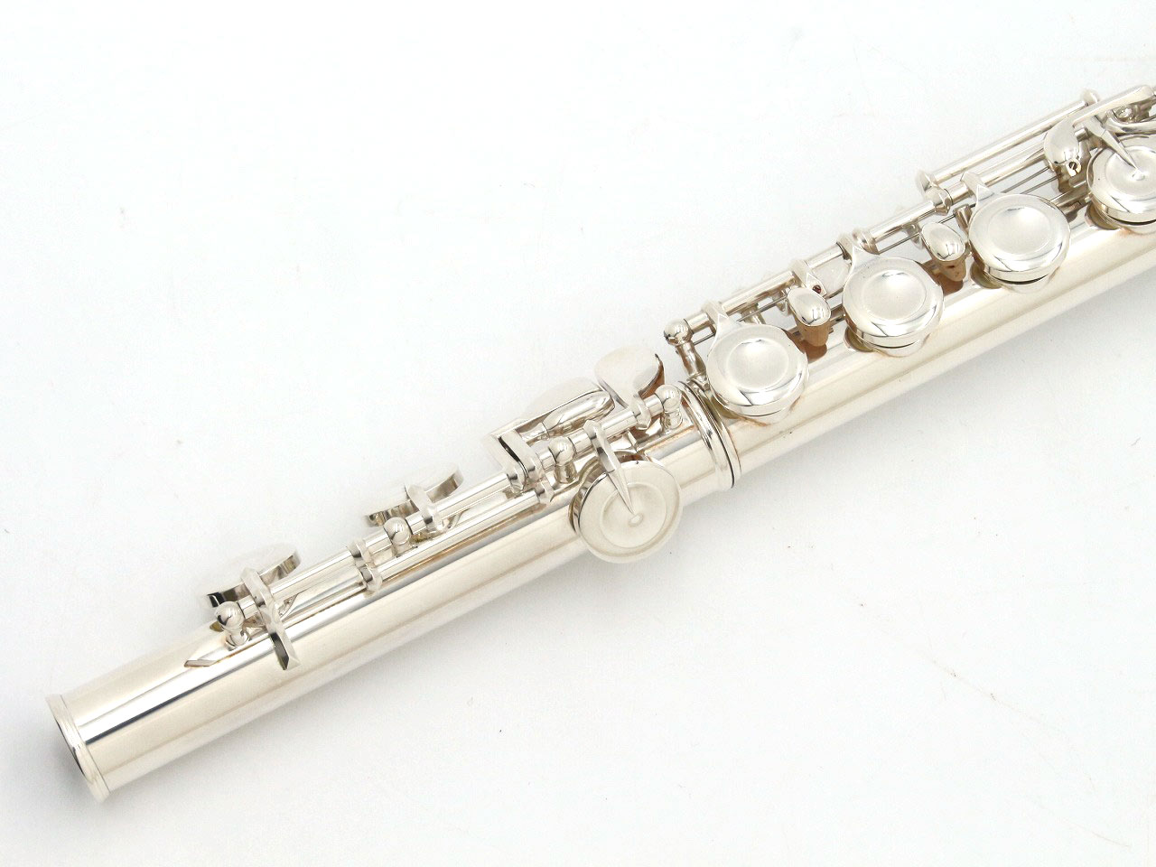 Pearl　フルート PF-525E　Eメカ　ピントップアーム　リッププレート銀 Pearl フルート PF-525E Eメカ ピントップアーム リッププレート銀