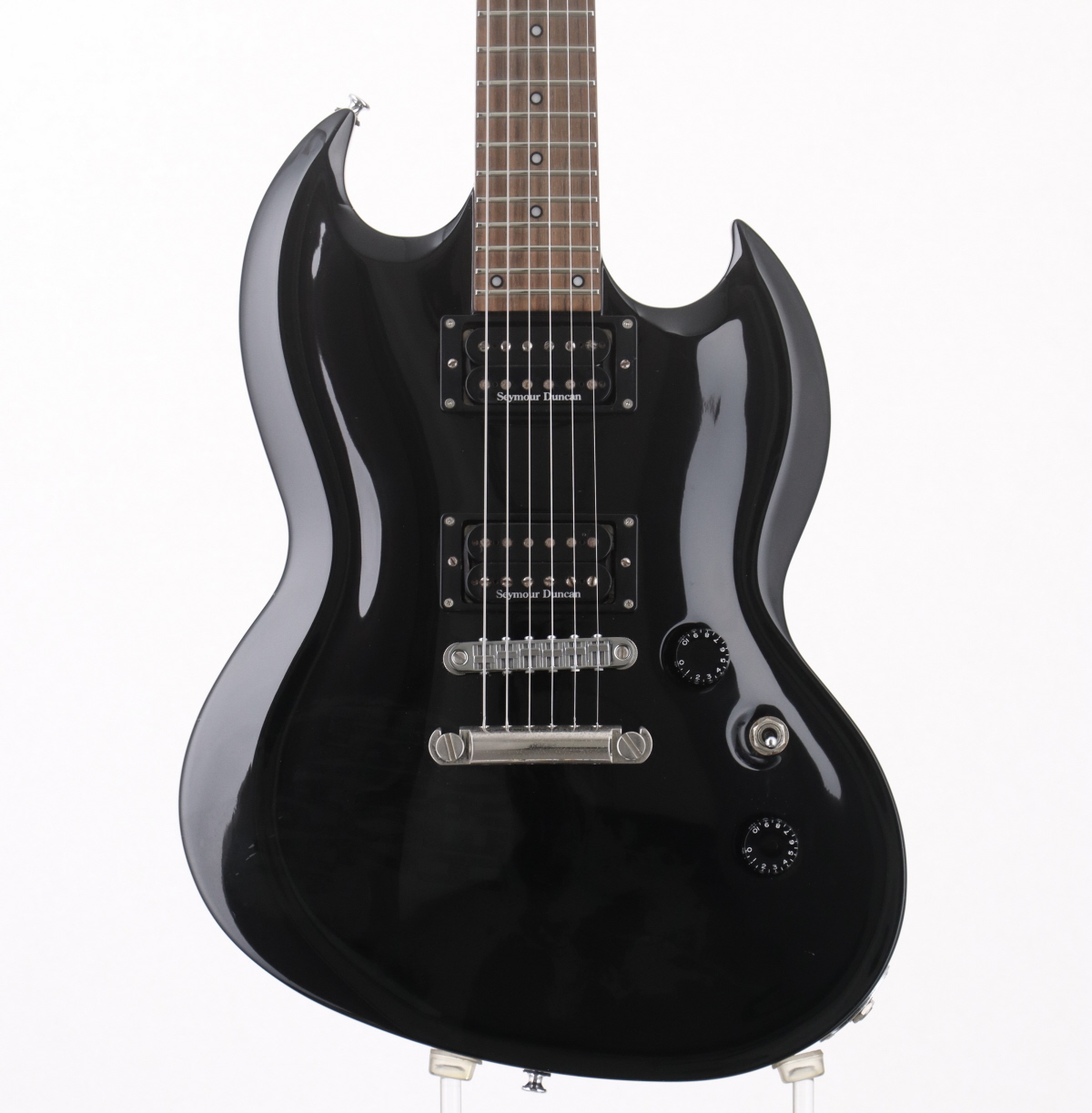 ギター EDWARDS E-K-130VP 中古】EDWARDS / E-K-130VP Black w/Japanse Zonbie Heroez