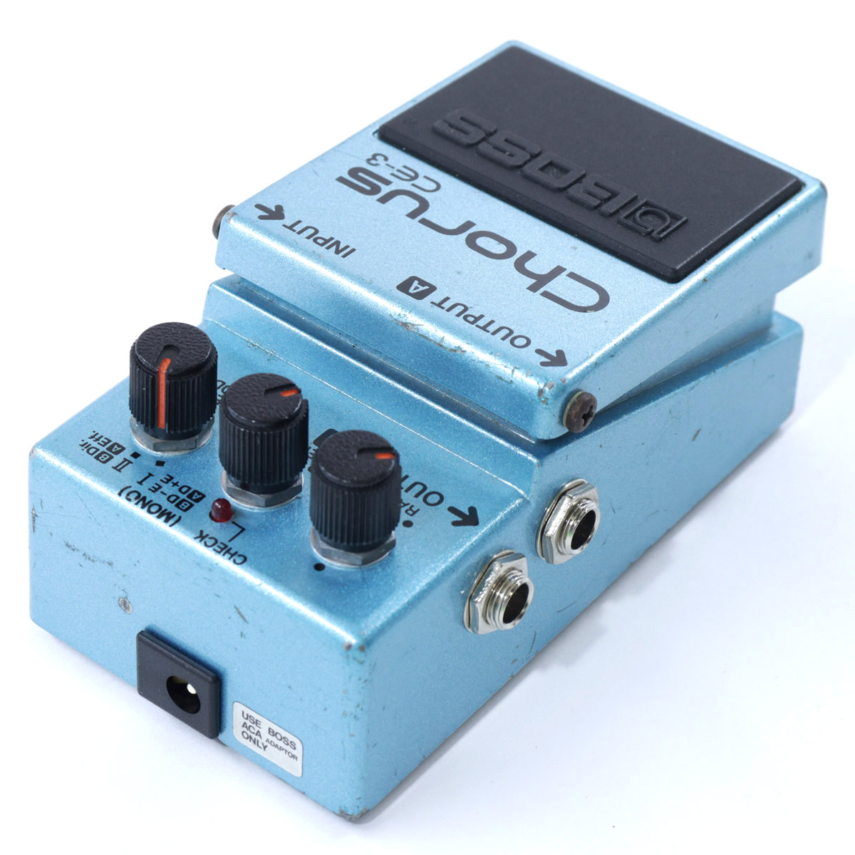 【ジャンク/新品電池、アダプター付き】BOSS Chorus CE-3 Used Boss CE-3 Chorus Green Label w/Power Supply TSS4128