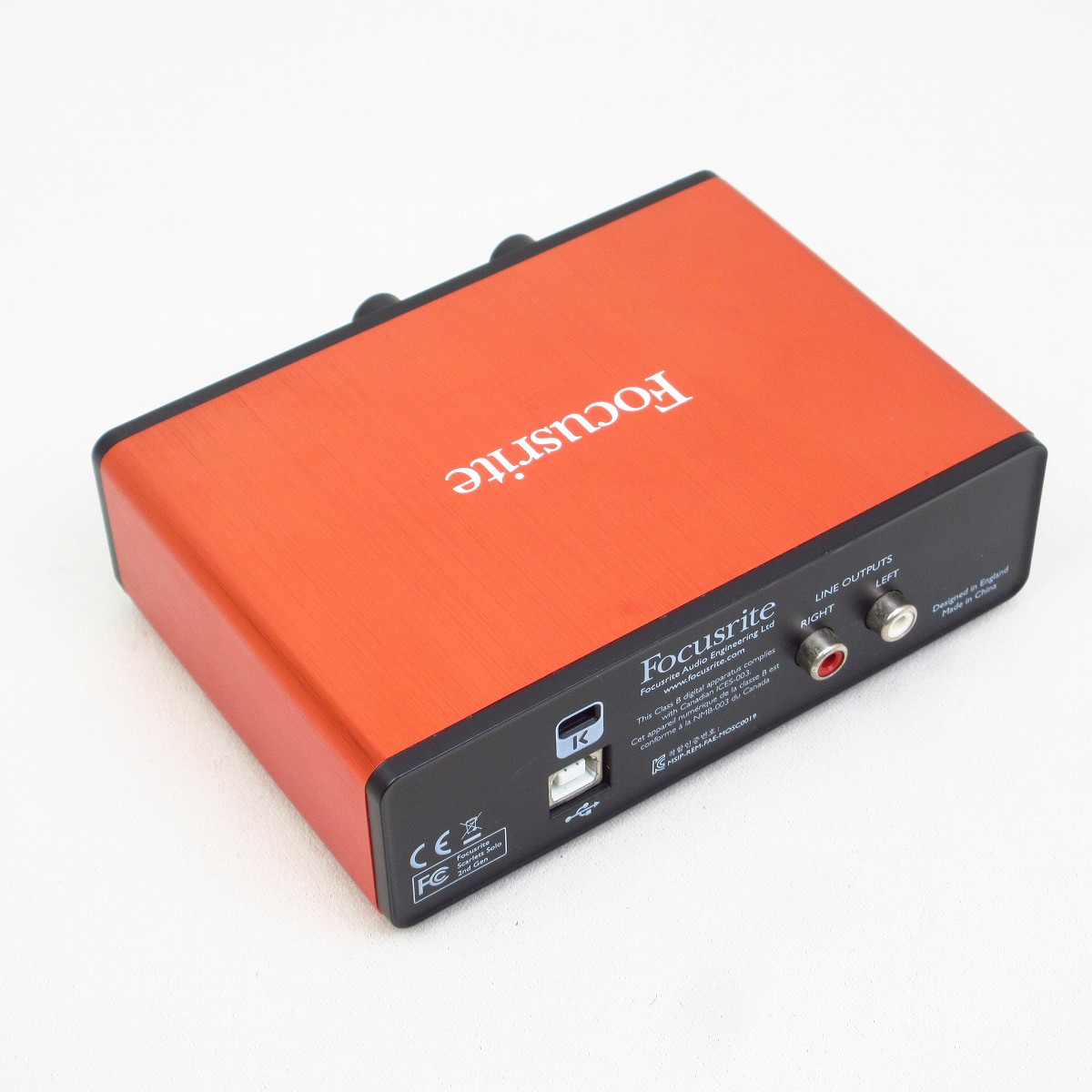 <最終値下げ中>【美品】FOCUSRITE SCARLETT SOLO G2 Focusriteから新たな高品質オーディオインターフェイス