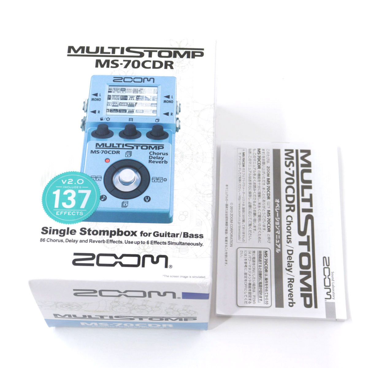 ZOOM MS-70CDR MULTI STOMP 中古品 中古品 ZOOM MS-70CDR MultiStomp Chorus / Delay / Reverb