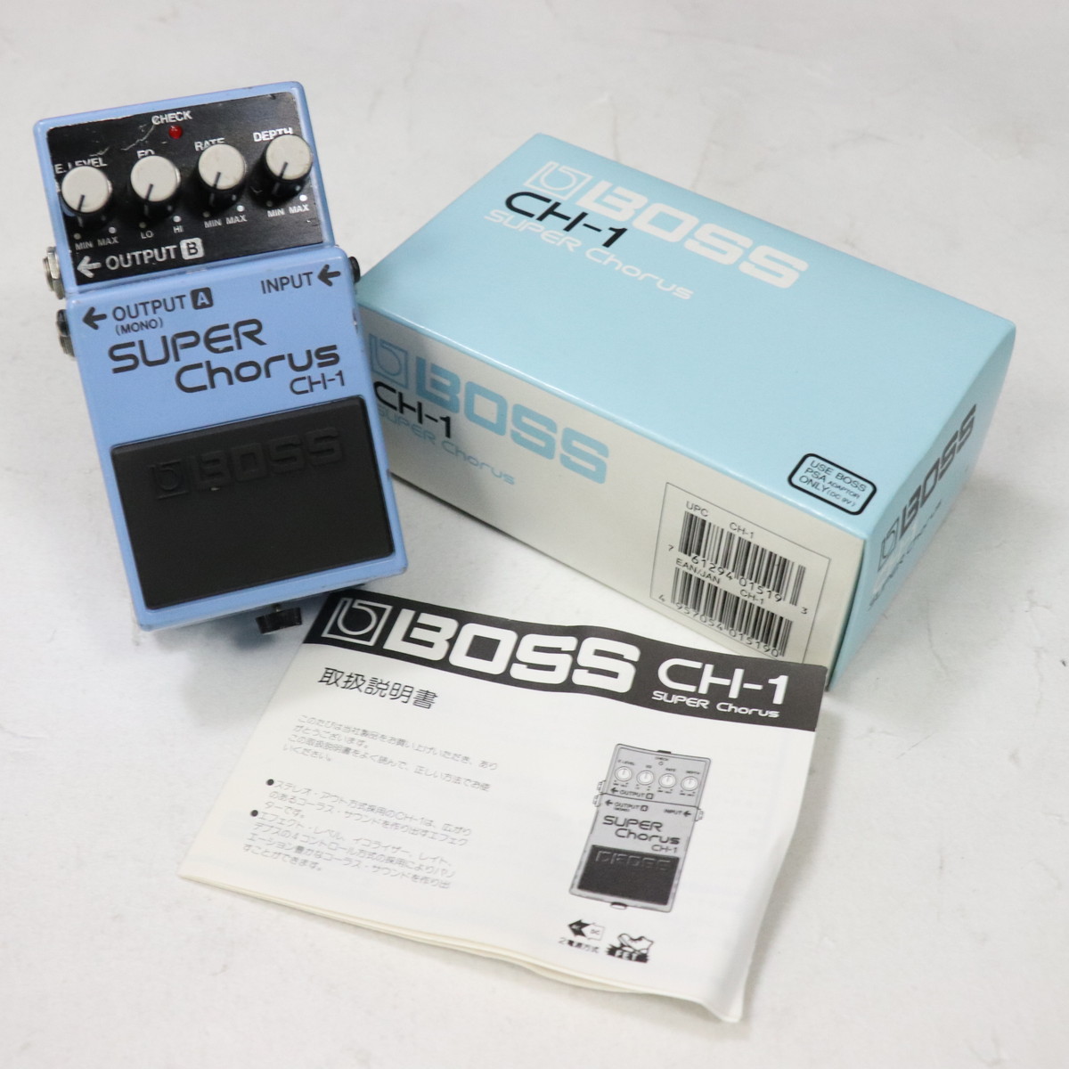 BOSS SUPER Chorus CH-1 中古 BOSS CH-1 SUPER Chorus 1989 W/Box Analog Blue Label VIntage