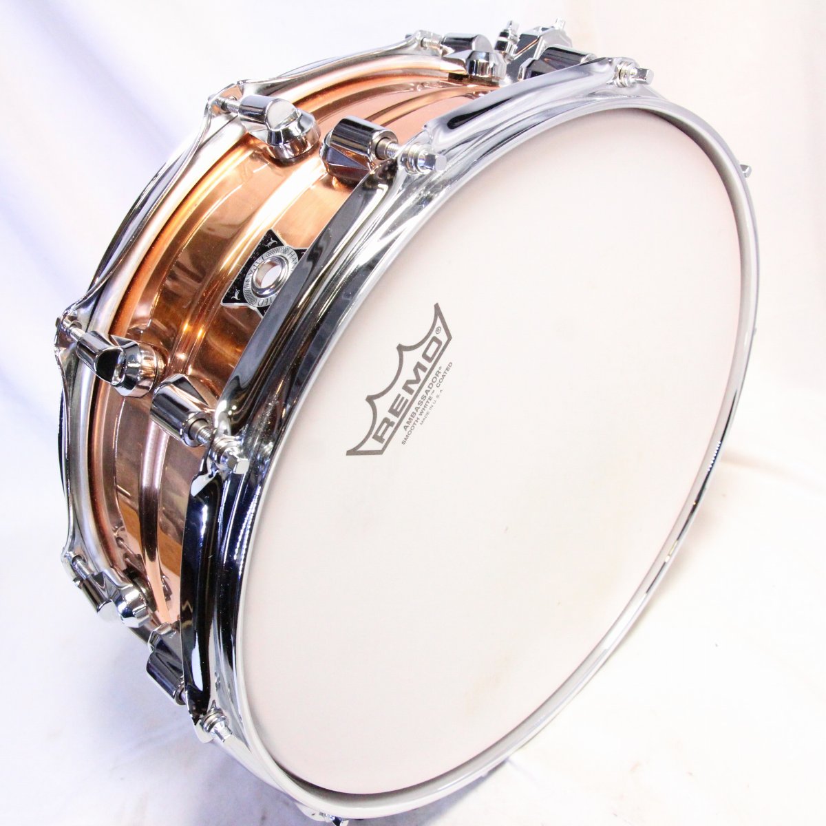 ヤマハ スネアドラム　14✕5.5 ブラス ヤマハ製ハードケ−ス付き YAMAHA Recording Custom Wood Snare Drums RBS1455SFG