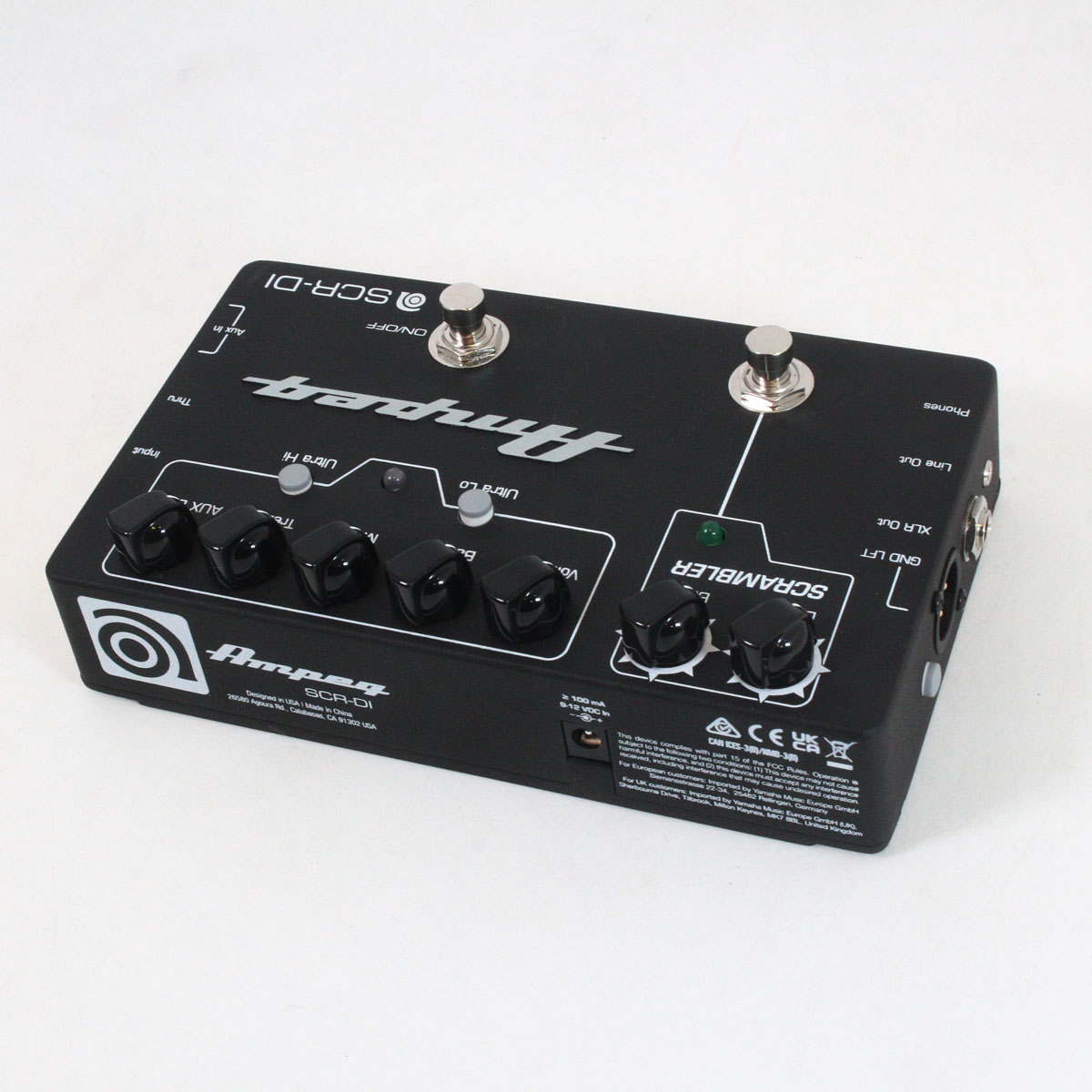 Ampeg SCR-DI ベースエフェクター 箱付き Ampeg アンペグ ベース用 プリアンプ SCR-DI 通電確認済み 箱