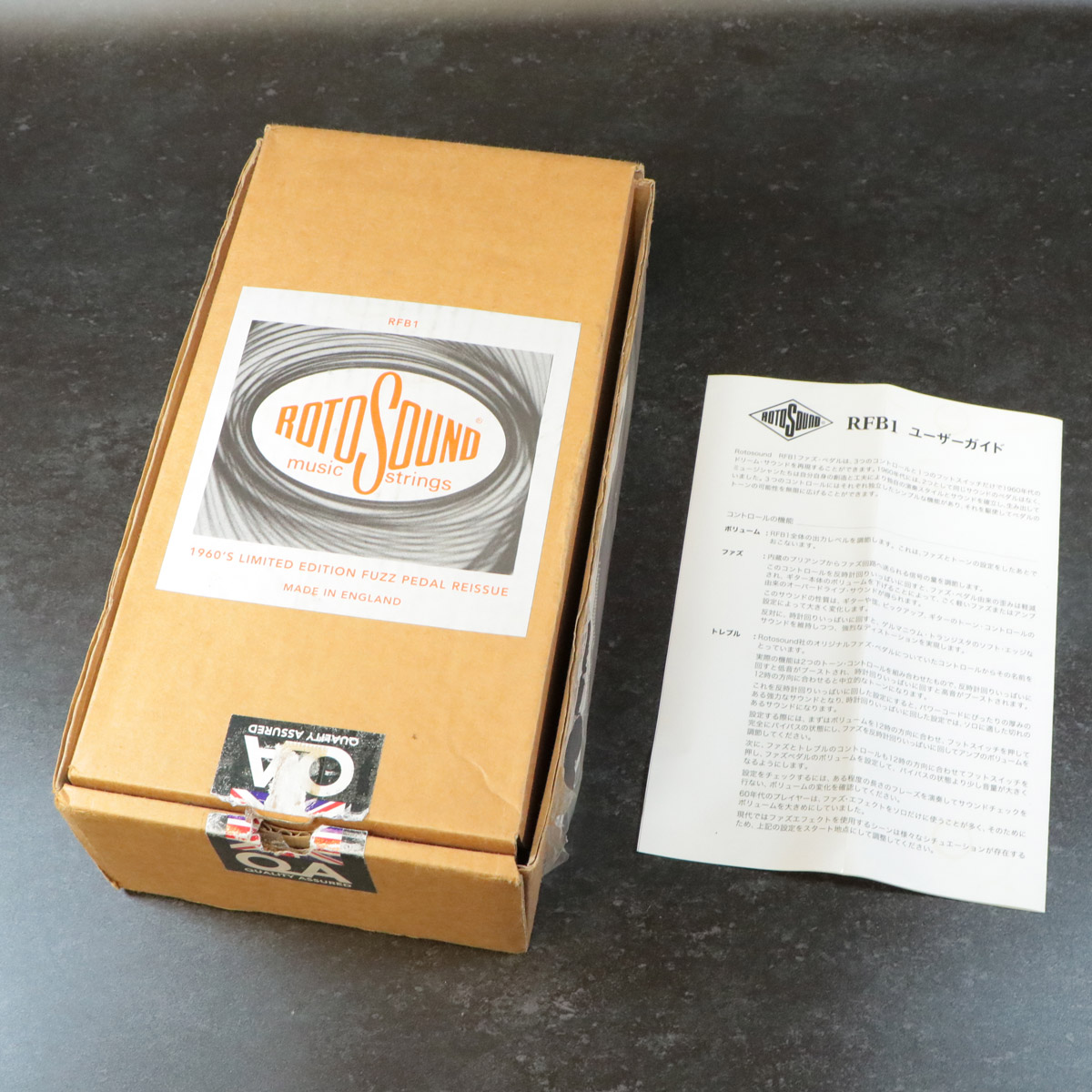 ファズ　Rotosound 1960's Fuzz Pedal Reissue ROTOSOUND 1960年ファズペダルを忠実に再現「RFB1」発売！