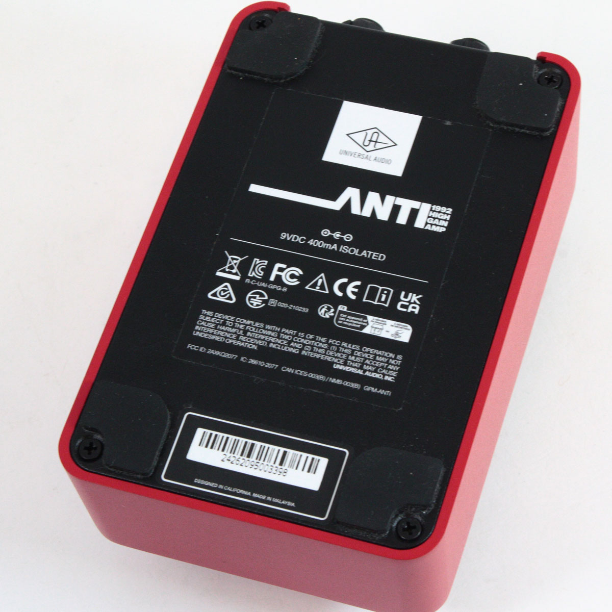 値下げ【アダプター付き】UAFX ANTI 1992 HIGH GAIN AMP 中古】 UNIVERSAL AUDIO / UAFX ANTI / 1992 High Gain Amp