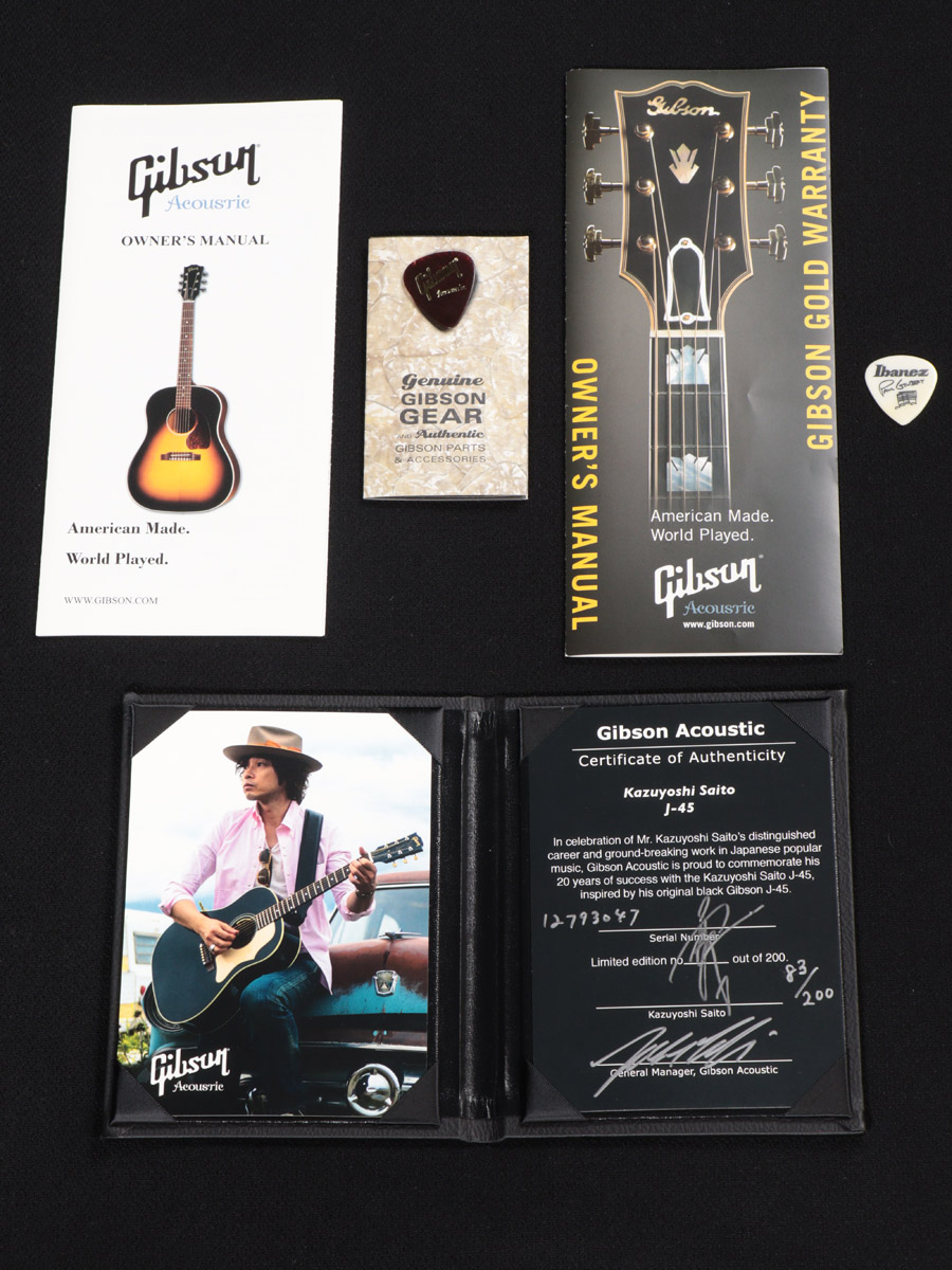 Gibson J-45 Kazuyoshi Saito 2013年製 9/200 中古】Gibson / Kazuyoshi Saito J-45 2013年製 【心斎橋店