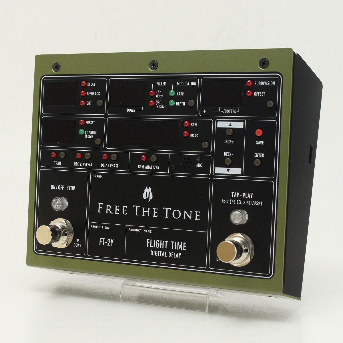 ■【箱・取説・電源付】Free The Tone FT-2Yデジタルディレイ FREE THE TONE FT-2Y コンパクトエフェクター/デジタルディレイ