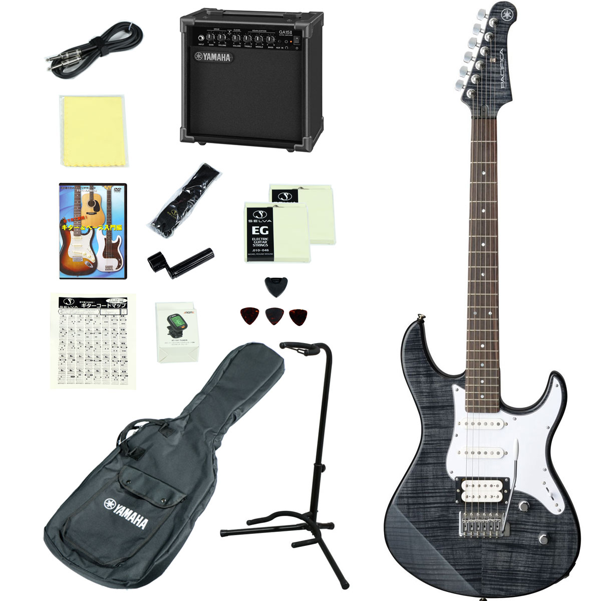 YAMAHA / PACIFICA212VFM TBL(トランスルーセントブラック) 【エレキギター15点入門セット】 PAC212V  PAC-212V パシフィカ 初心者 | イシバシ楽器