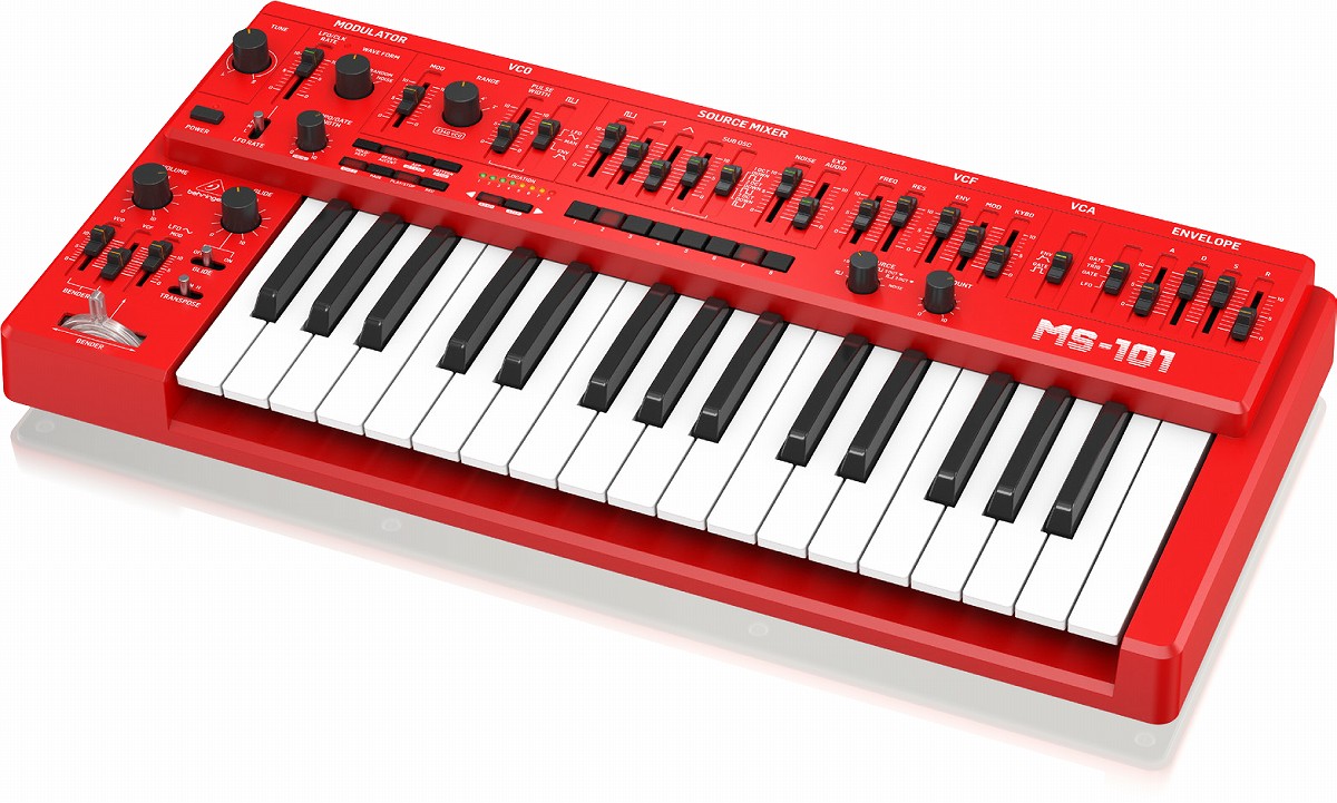 新品・未開封 beringer MS-101 RD レッドシンセサイザー 32鍵 BEHRINGER ベリンガー / MS-101-RD(レッドカラー) アナログ