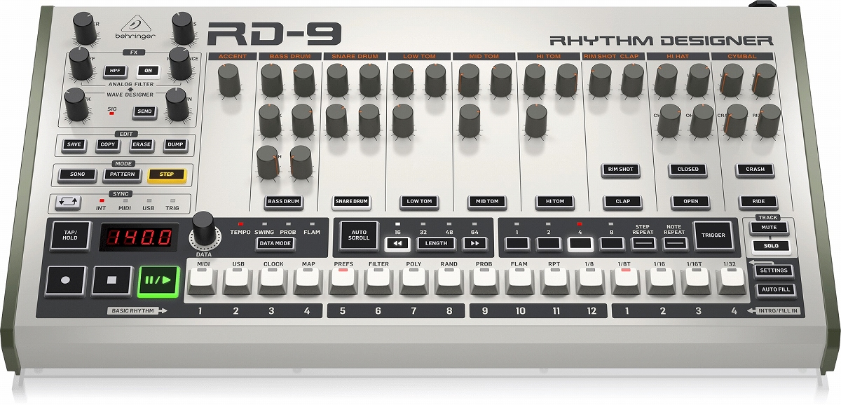 BEHRINGER ベリンガー RD-9 アナログ/デジタルリズムマシン イシバシ楽器