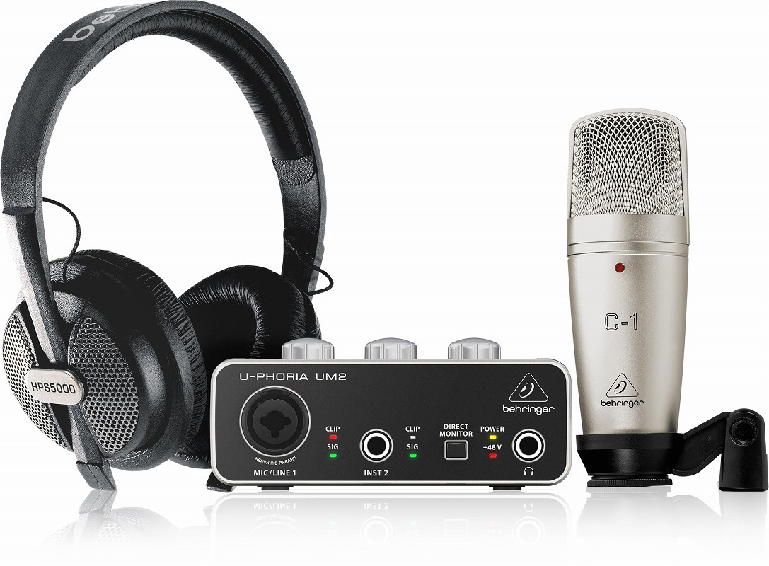 値下げ交渉可　begringer um2 オーディオ インターフェース　セット品 BEHRINGER ベリンガー / U-PHORIA STUDIO ポッドキャスティング