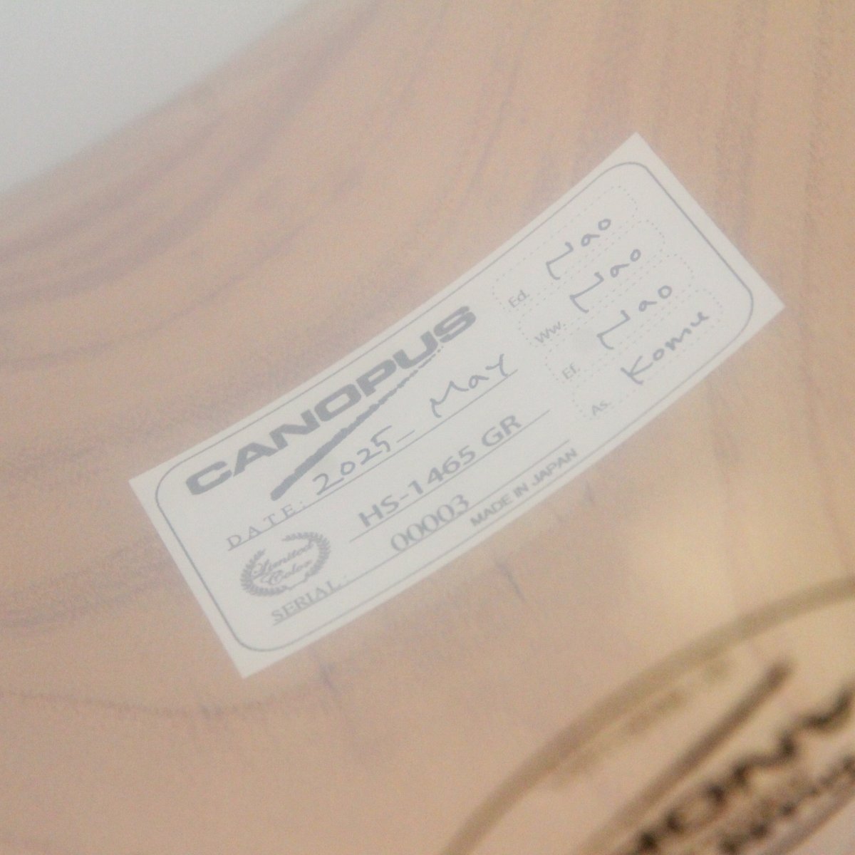 CANOPUS / Zelkova Limited Color “GINRAN” HS-1465 GR 14x6.5