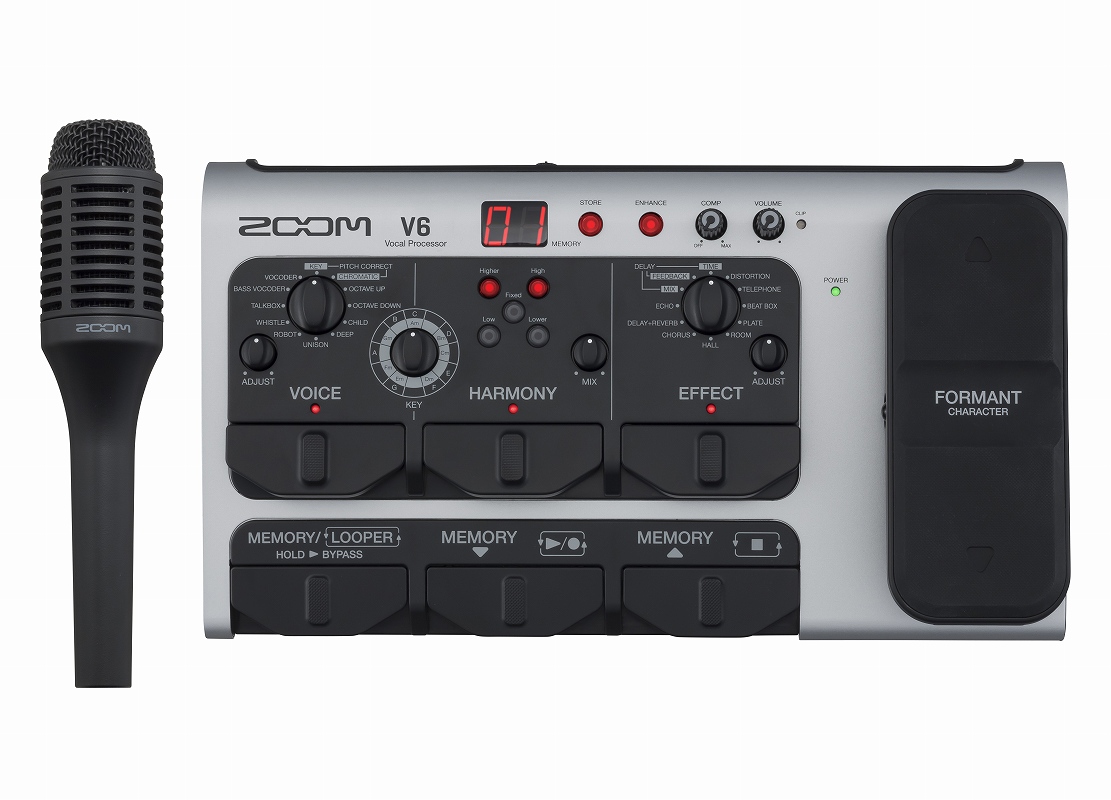 ZOOM / V6 ズーム ボーカル用プロセッサ ボーカルエフェクター ZOOM / V6 ズーム ボーカル用プロセッサ ボーカルエフェクター