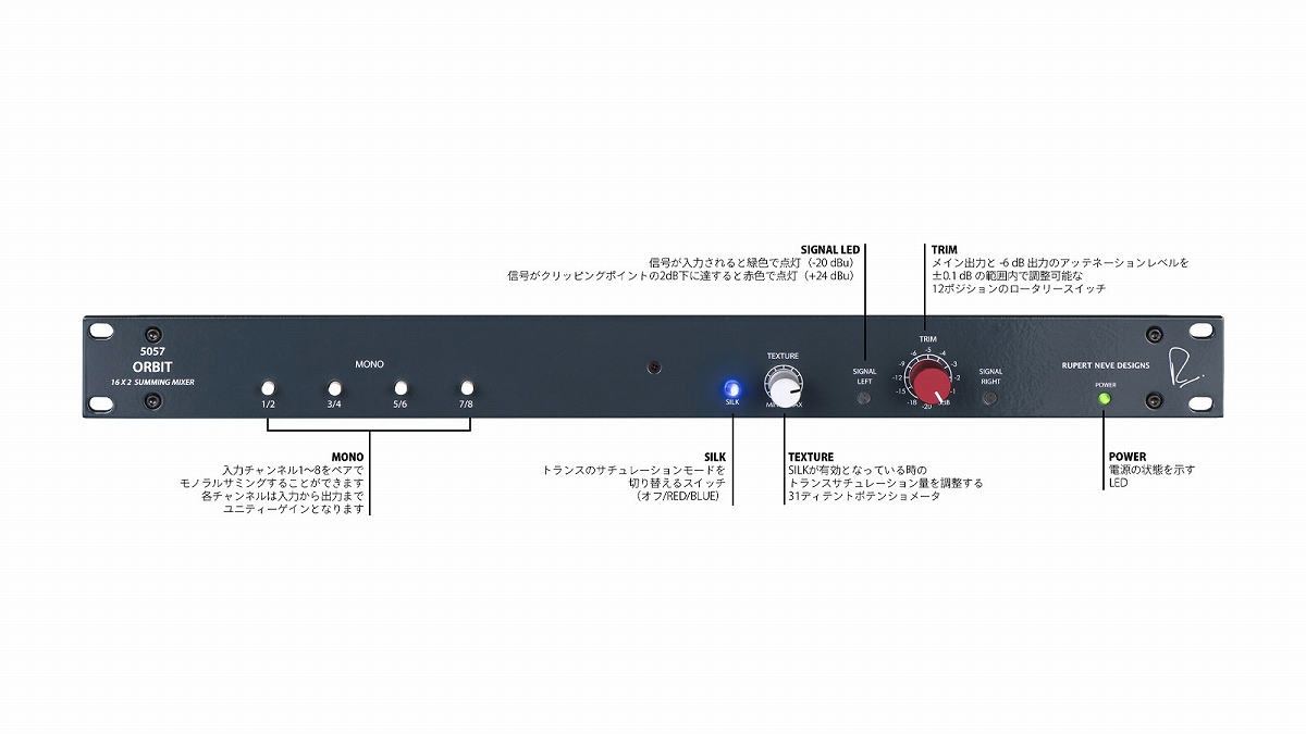 NEVE 5057 ORBIT サミングミキサー Rupert Neve Designs (RND) サミングミキサー5057 Orbit新品在庫