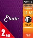 Elixir / NANOWEB with ANTI-RUST Phosphor Bronze #16052 Light 12-53 2set 