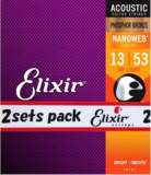 Elixir / 16182-2P Acoustic Phosphor Bronze with NANOWEB COATING HD Light 13-53 2Pair Pack ڤ󤻾ʡ