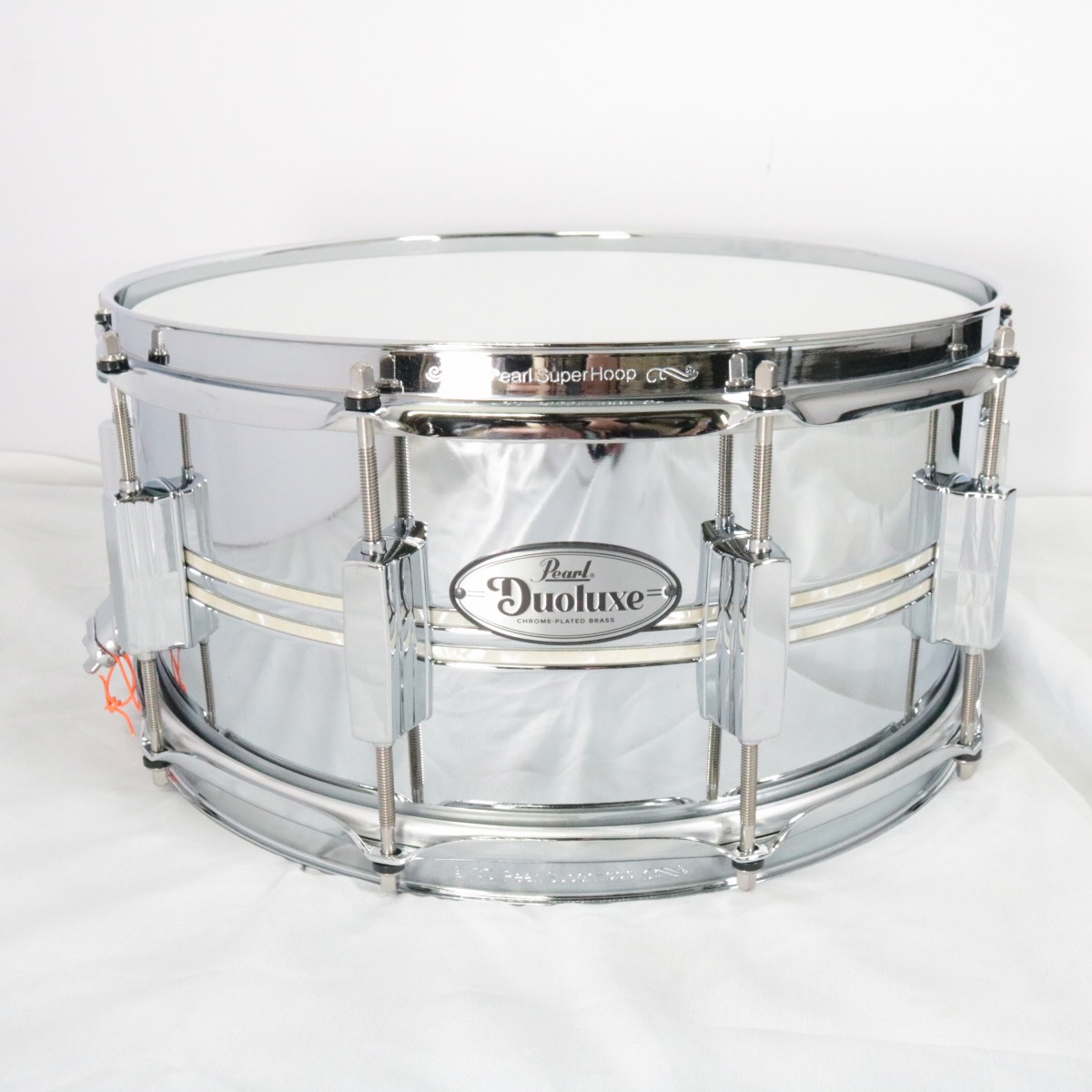 PEARL / Duoluxe DUX1465BR 14x6.5 Chrome Over Brass Snare Drum ソフトケース付き