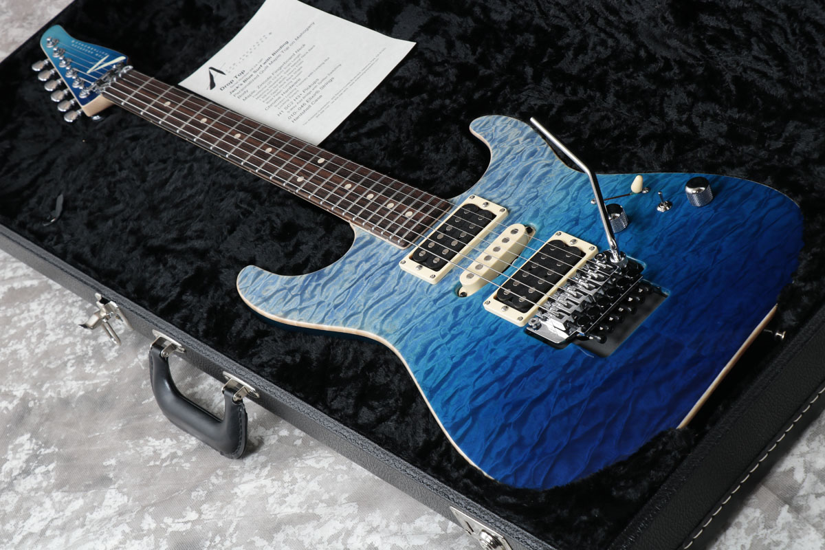 トムソン エレキギター 青 Tom Anderson Drop Top Bora Bora to Trans Blue Burst 2008
